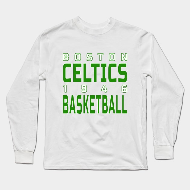 Boston Celtics Basketball Classic Long Sleeve T-Shirt by Medo Creations